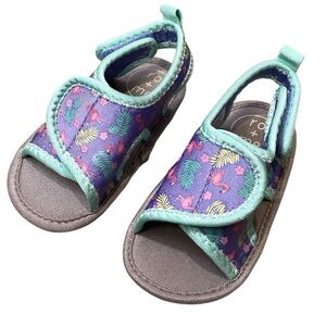 Ro+Me by Robeez Baby Girls Soft Soles Velcro Sandals, Size 6-12 Months